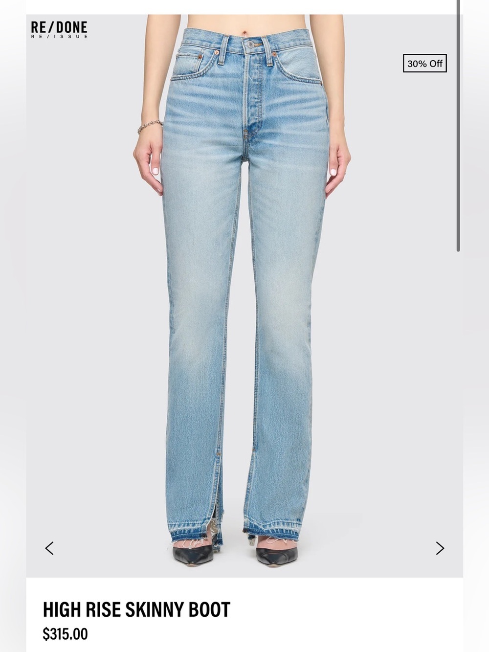 RE/DONE High Rise Skinny Boot Jeans